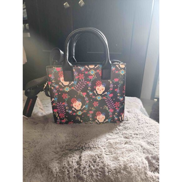 Like Dreams small Skull purse crossbody black with skulls multi color - Picture 8 of 14